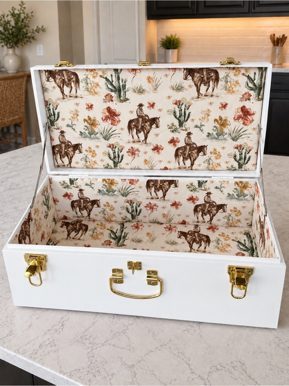 Western Cowboy Keepsake Trunk - Baby or Wedding